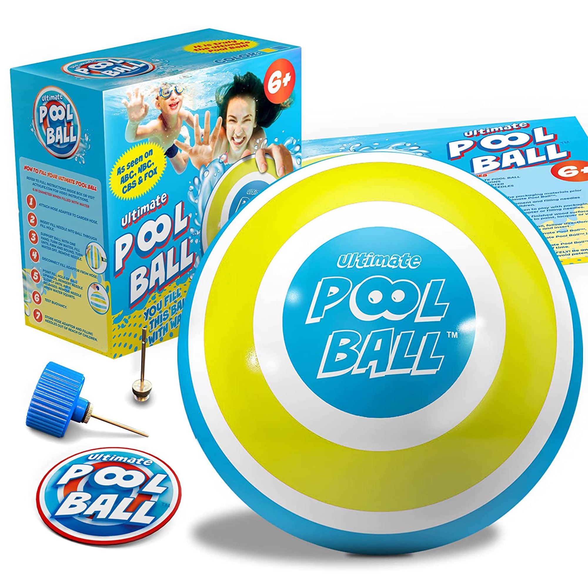 Activ Life Pool B Fun Water Games Toys for Kids and Adults Cyan Yellow