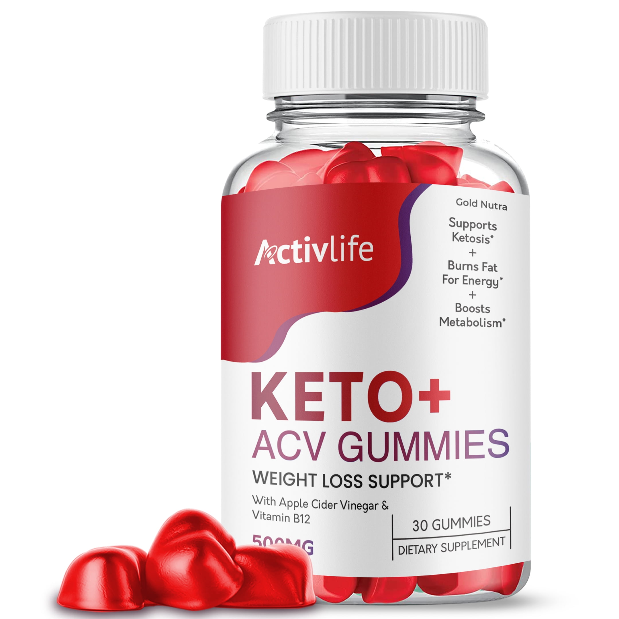 ActivLife Keto Extra Strength ACV Gummies, Weight Management Formula