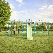 ActivPlay Modular Middle Kit 2 Jungle Gym, Swing, Slide, Jungle Line, Monkey Bars, Rust Resistant, No Pinch Joints, Adjustable Platforms with Safety Grooves, Heavy Duty Metal Frame