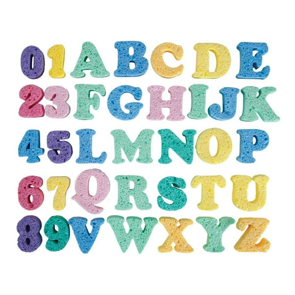 Activa ABC & 123 Sponge Set - 3" Uppercase Letters & Numbers