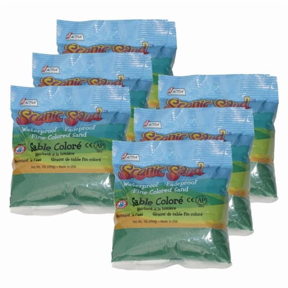 Activa API4492-6 1 lbs Craft Colored Sand, Forest Green - Pack of 6