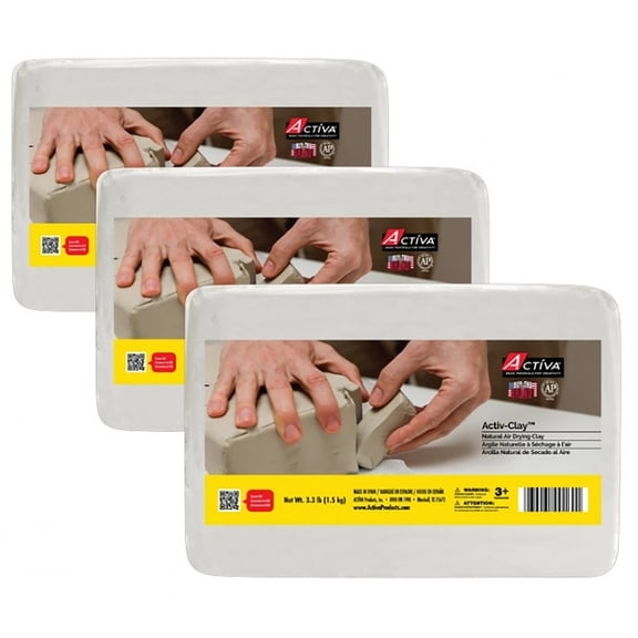 ACTVA Activ-Clay Air Drying Clay, Extra White, 9.9 lb (4.5 kg)