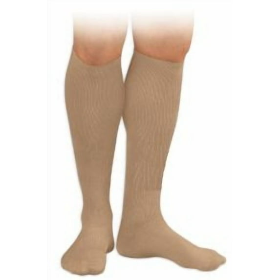 Activa H2502 Therapeutic Mens Ribbed Dress Socks 15-20 mmHg - Size & Color- Tan Medium