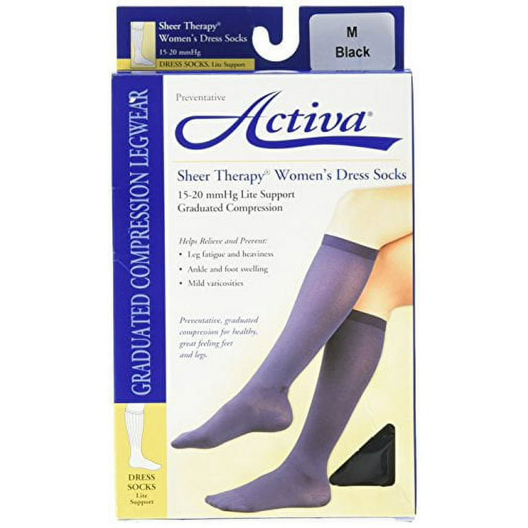 ITA-MED Sheer Compression Socks for Women, 20-30 mmHg, Thigh High, Closed  Toe