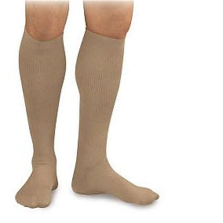 Activa Men's Ribbed Pattern Dress Socks 20-30 mmHg Closed Toe - Navy Large