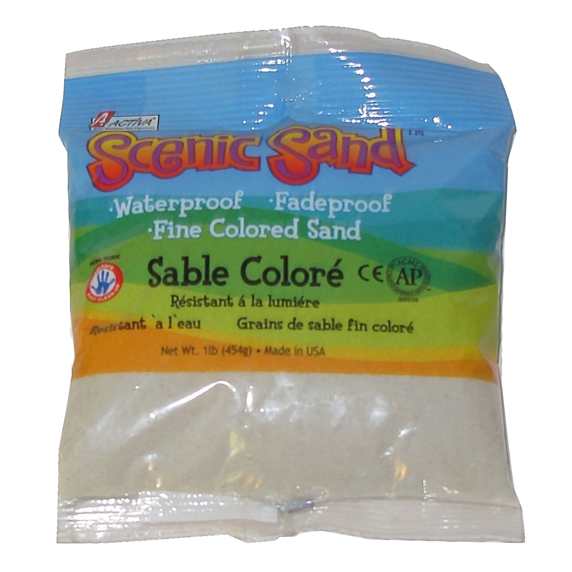 White Scenic Sand – 1 Pfund (ca. 453 G) Farbfester, Ungiftiger Dekosand Für Kunst & Bastelprojekte