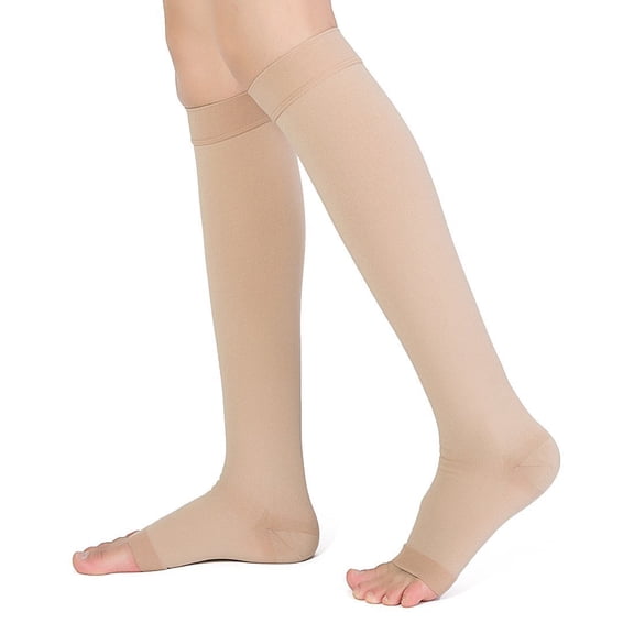 Activa Soft Fit Graduated Therapy Open Toe Knee High 20-30mmHg Beige X-Large