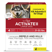 Activate II Flea and Tick Prevention for Dogs, 4 Count, Large Dogs 21-55 lbs, Topical Drops, 4 Months Flea Treatment