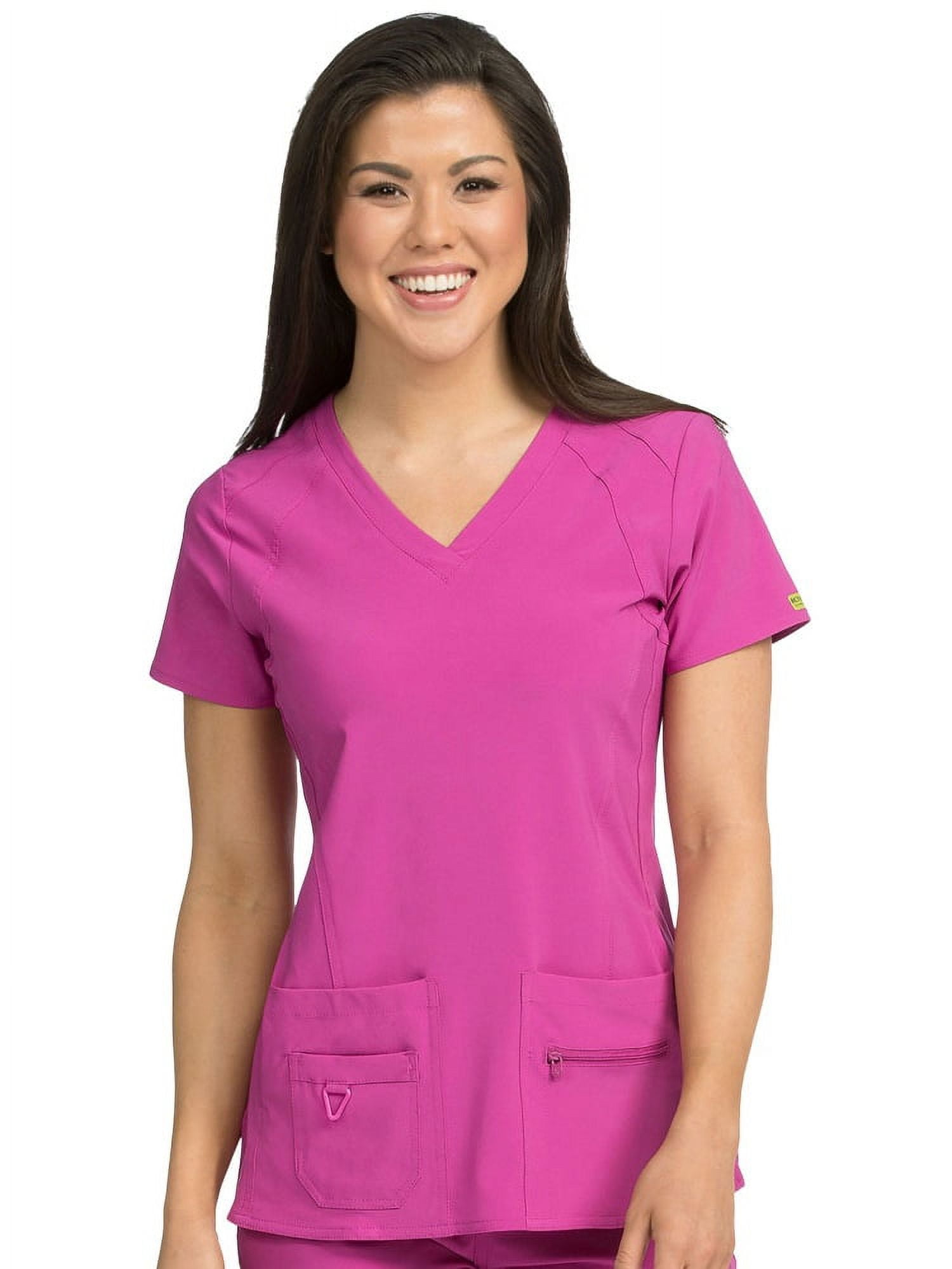 Activate by Med Couture Women's Refined VNeck Solid Scrub Top