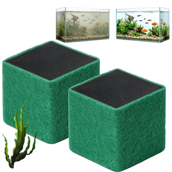 Activated Carbon Filter Cube for Aquarium Water Purification, Honeycomb Charcoal Media Cubic Water Trough Filter for Clear Fish Tanks, Ponds