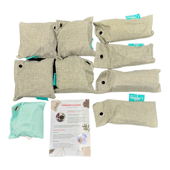 Activated Charcoal Odor Absorber Nature Fresh Bamboo Air Purifying Bag - 9 Packs