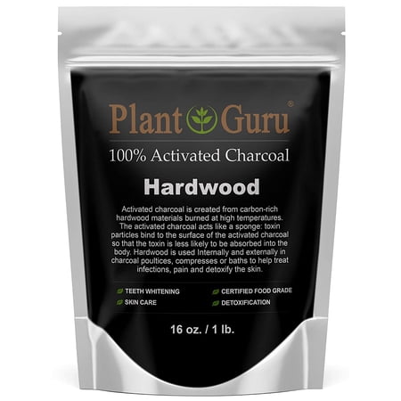 Activated Charcoal Powder 1 lb. HARDWOOD - Food Grade Kosher Non-GMO - Teeth Whitening, Facial Mask and Soap Making. Promotes Natural Detoxification and Helps Digestion