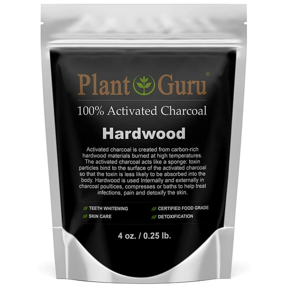 Activated Charcoal Powder 4 oz. HARDWOOD - Food Grade Kosher Non-GMO - Teeth Whitening, Facial Mask and Soap Making. Promotes Natural Detoxification and Helps Digestion