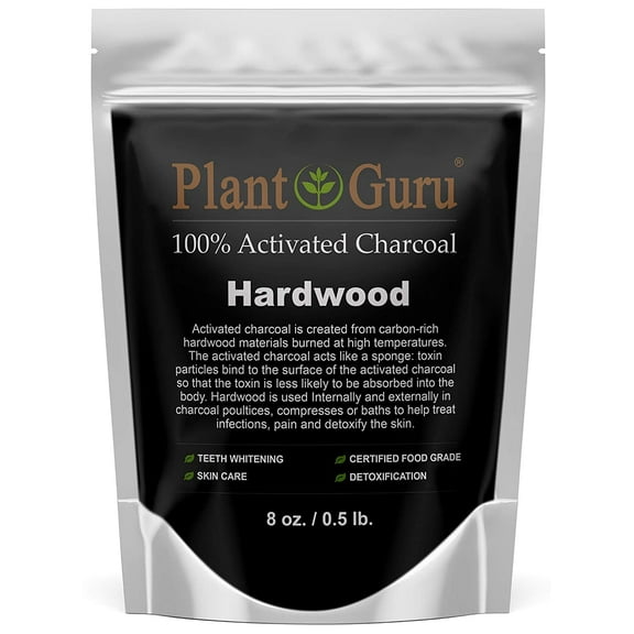 Activated Charcoal Powder 8 oz. HARDWOOD - Food Grade Kosher Non-GMO - Teeth Whitening, Facial Mask and Soap Making. Promotes Natural Detoxification and Helps Digestion