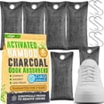 thumbnail image 1 of Activated Charcoal Shoe Odor Elimination Bags. Remove Strong Odors in Car, Closet, Basement. 6 Activated Charcoal Bags Odor Absorbers for Home. s Air Purifying Bag Charcoals Deodorizer, 1 of 4