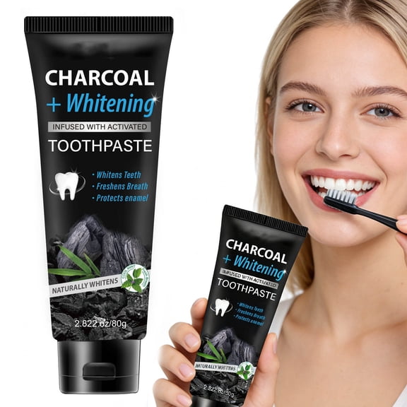 Activated Charcoal Whitening Toothpaste,Mint, 2.8 oz,Brightening Toothpaste For Freshs Breath Enamel Protection Natural Whitenings