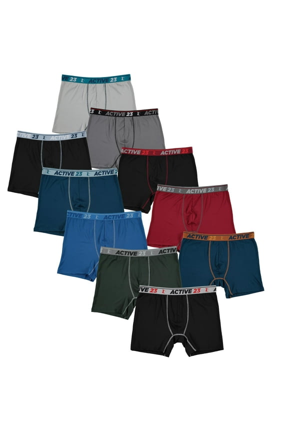 10PK Solid Assorted Boxer Briefs