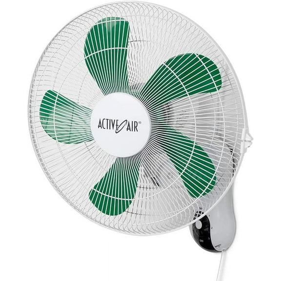 Active Air ACF16 16 inch 3-Speed Wall-Mountable 90-Degree Oscillating Hydroponic Grow Fan