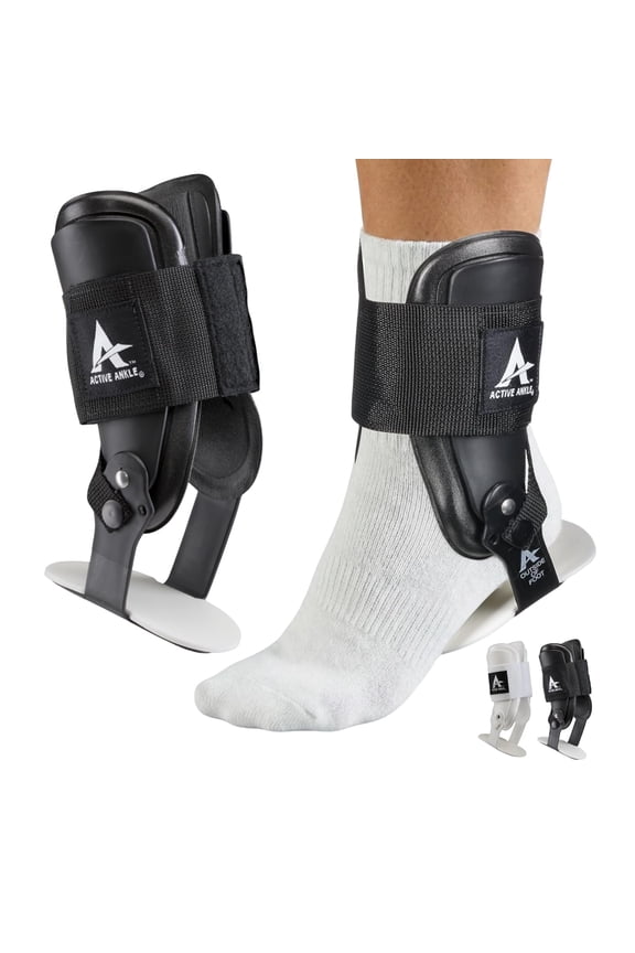 Active Ankle T2 Adjustable Ankle Brace, Black, Large