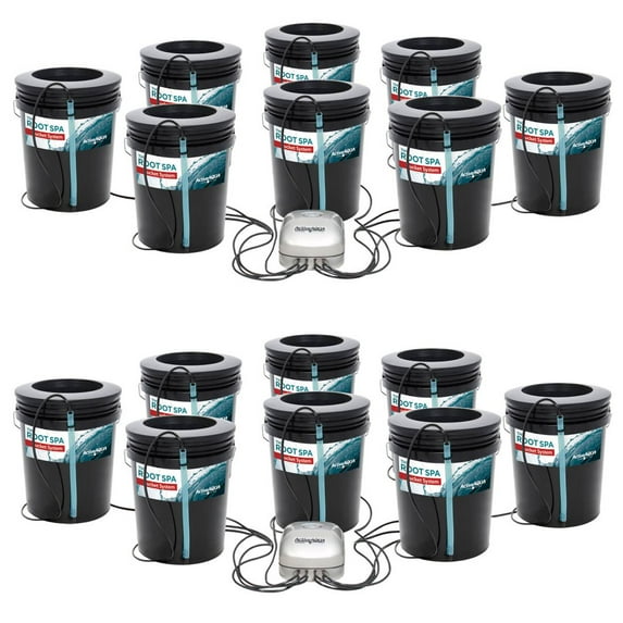 Active Aqua Root Spa 5-Gallon 8-Bucket Deep Water Culture System (2 Pack)