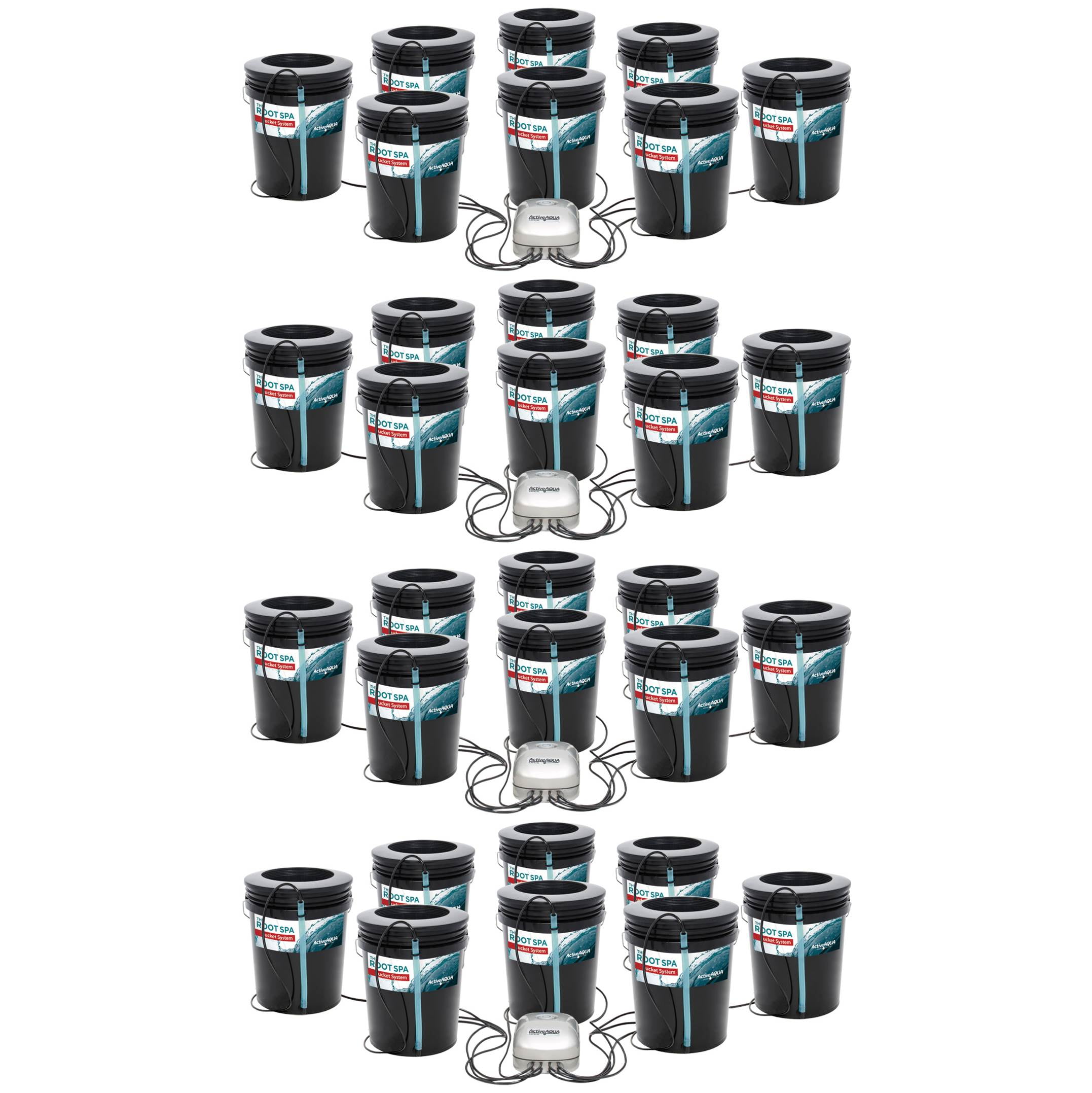 Active Aqua 5-Gallon 8-Bucket Deep Water Culture System 4-Pack