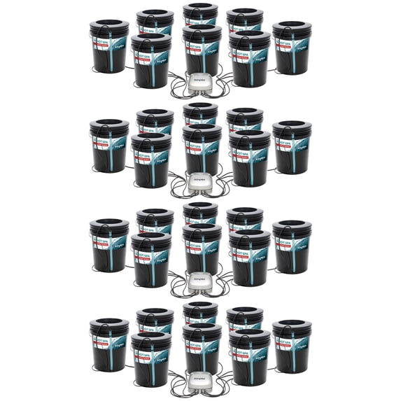 Active Aqua Root Spa 5-Gallon 8-Bucket Deep Water Culture System (4 Pack)
