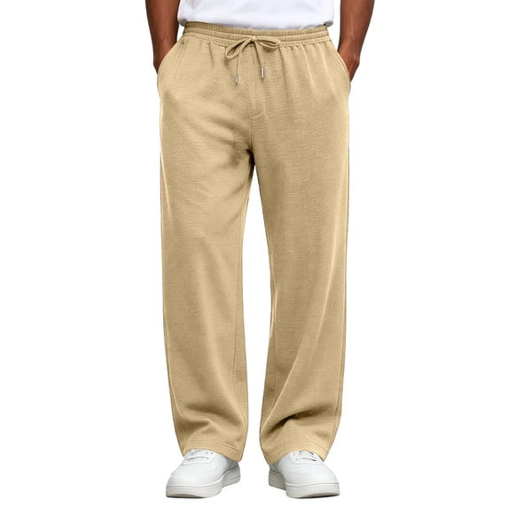 Active Athletic Casual Jogger Running Sweatpants for Men Wide Leg Elastic Waist Drawstring Athletic Loose Jogger Workout Sweat Pants for Outdoor Travel