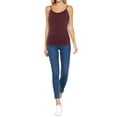 thumbnail image 1 of Active Basic Women & Juniors Solid Plain Adjustable Spaghetti Strap Layering Cropped Camisole Tank Top, 1 of 4