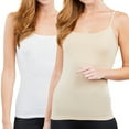 thumbnail image 1 of Active Basic Women & Juniors Solid Plain Adjustable Spaghetti Strap Layering Cropped Camisole Tank Top, 1 of 4