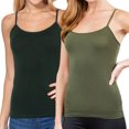 thumbnail image 1 of Active Basic Women & Juniors Solid Plain Adjustable Spaghetti Strap Layering Cropped Camisole Tank Top, 1 of 4