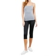 thumbnail image 1 of Active Basic Women & Juniors Solid Plain Adjustable Spaghetti Strap Layering Cropped Camisole Tank Top, 1 of 4