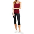 thumbnail image 1 of Active Basic Women & Juniors Solid Plain Adjustable Spaghetti Strap Layering Cropped Camisole Tank Top, 1 of 4