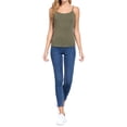 thumbnail image 1 of Active Basic Women & Juniors Solid Plain Adjustable Spaghetti Strap Layering Cropped Camisole Tank Top, 1 of 4