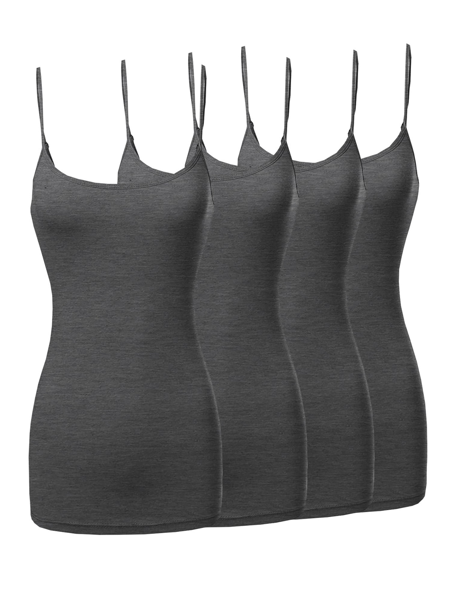 Active Basic Women & Plus Basic Solid Long Length Adjustable Spaghetti ...