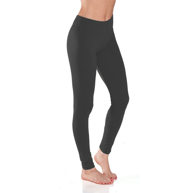 Active Basic Womens Plain Cotton Blend 26 IN Leggings L Charcol Walmart