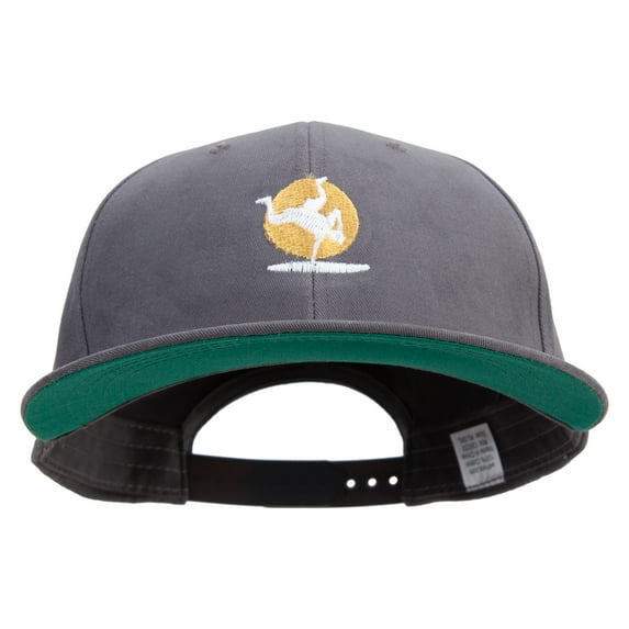Active Battle Dance Embroidered Brushed Cotton Twill High Profile Extra Size Cap - Charcoal OSFM
