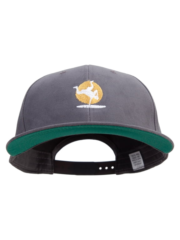 Active Battle Dance Embroidered Brushed Cotton Twill High Profile Extra Size Cap - Charcoal OSFM