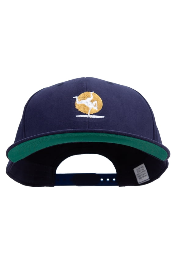 Active Battle Dance Embroidered Brushed Cotton Twill High Profile Extra Size Cap - Navy OSFM