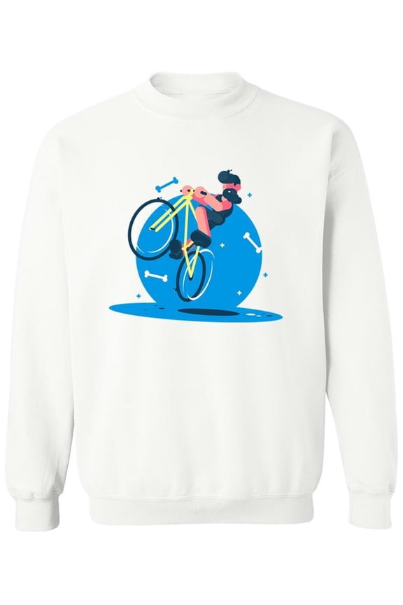 Active Bicycle Guy Sweatshirt Men -Image by Shutterstock, Male x-Large