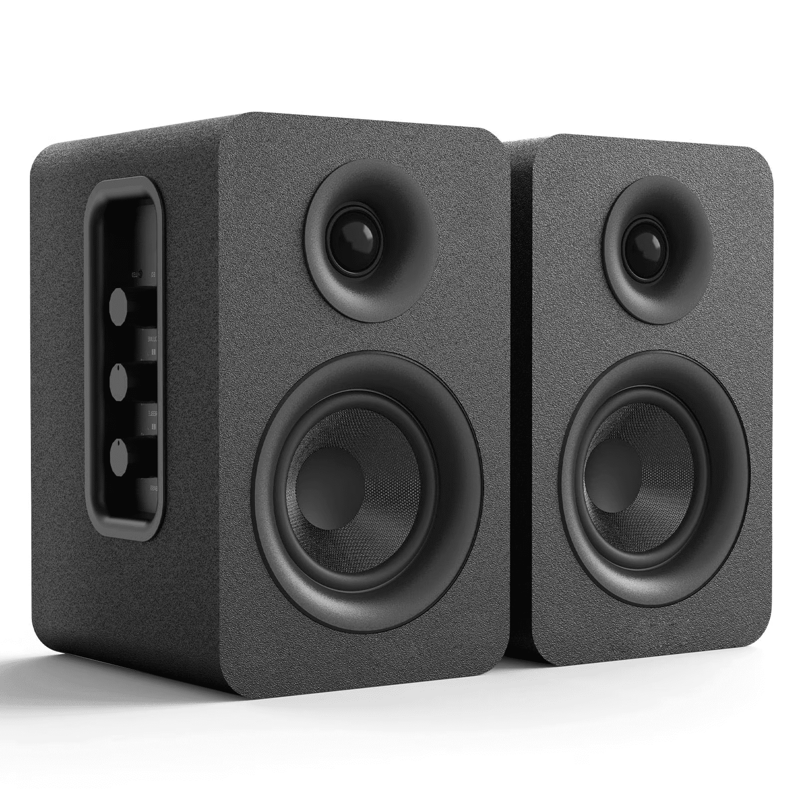 80W Active Bookshelf Speakers, Built-in 24bit DAC, Dynamic 3D Surround Sound 2.0 Computer Speaker, Bluetooth 5.3 Wireless Powered Studio Monitor Speaker with USB/Optical/AUX Input for PC, Black