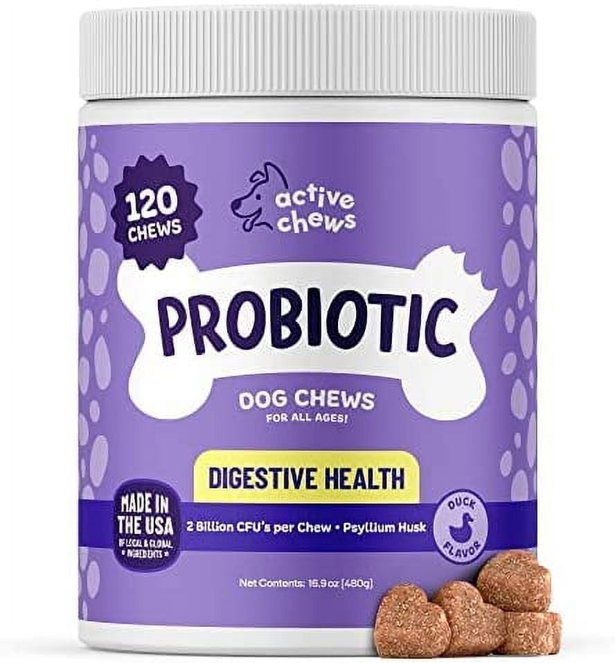 Canine Multi Pro Chews For Dogs Active Chews Probiotics for Dogs, Natural Probiotic Chews for Dog for