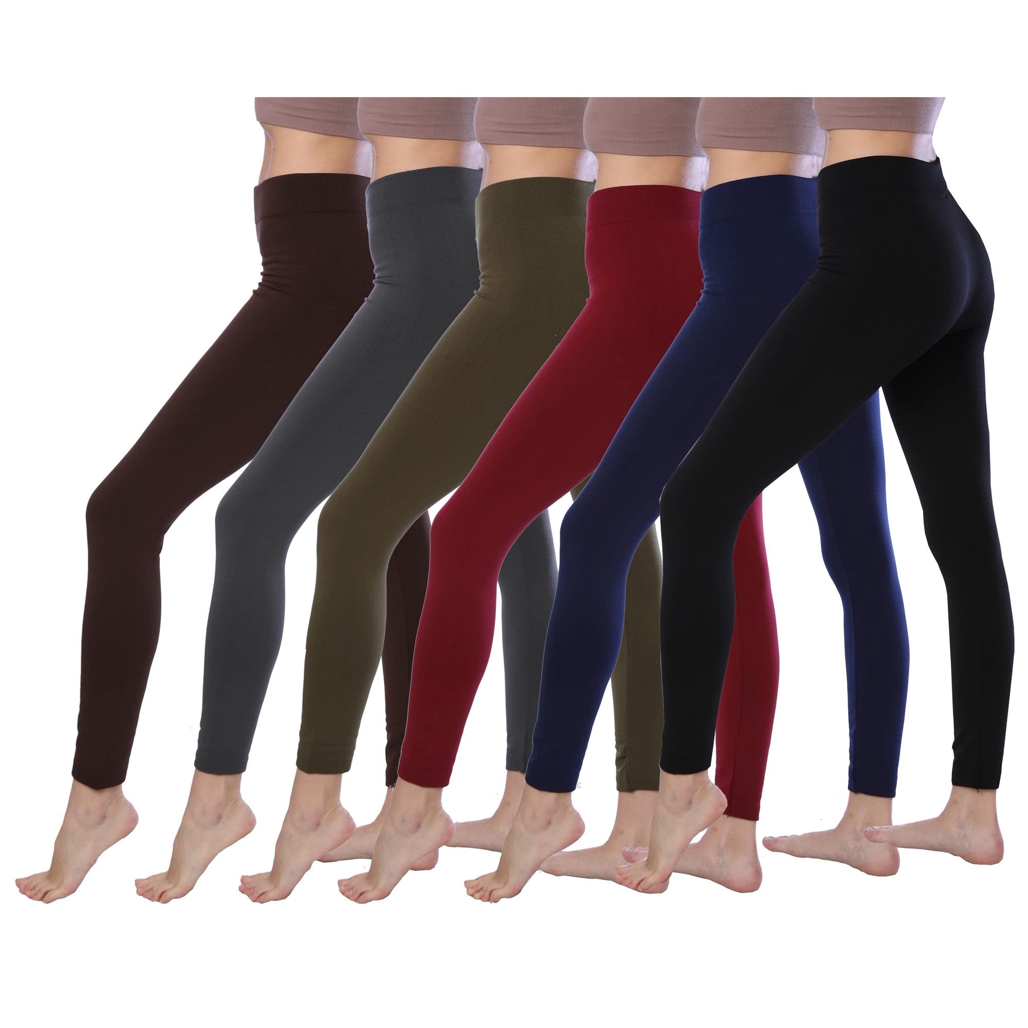 Active Club Fleece Lined Leggings for Women Assorted XL 2XL 6 Pack