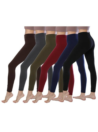 TruFit Women's Fleece Lined Leggings High Waist Yoga Pants, Casual Base  Layer Plus Size, 3 Pack 