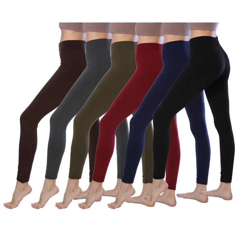 Women's Fleece-Lined Printed Leggings (6-Pack)