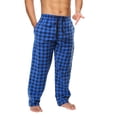 thumbnail image 1 of Active Club Fleece Pajama Pants Big and Tall - Plaid Men's Lounge Bottoms With Pockets - Sleepwear (Buffalo Blue Plaid, 4X), 1 of 5