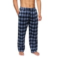 thumbnail image 1 of Active Club Men’s Flannel Pajama Pants – Soft Sleep & Lounge Pants with Pockets & Adjustable Drawstring – Plaid Lounge Bottoms (Navy Blue Plaid, 3X), 1 of 6