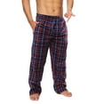 thumbnail image 1 of Active Club Men's Fleece Pajama Pants - Plaid Pajama Pants - Lounge Pants with Pockets - Sleepwear (Red/Navy, Medium), 1 of 5