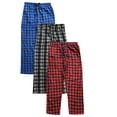 thumbnail image 1 of Active Club Plaid Fleece Mens Pajama Pants 3 Pack Set - Mens Fleece Pajama Pants - Mens Lounge Pants with Pockets - Mens PJ Pants (Buffalo Plaid 3-Pack, 4X), 1 of 5