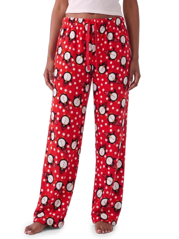 Women's Plush Fleece Sleep Pants, Soft Cozy Pajama Bottoms