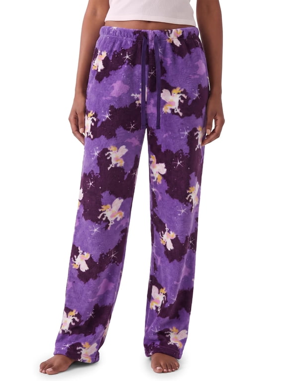 Women's Plush Fleece Sleep Pants, Soft Cozy Pajama Bottoms